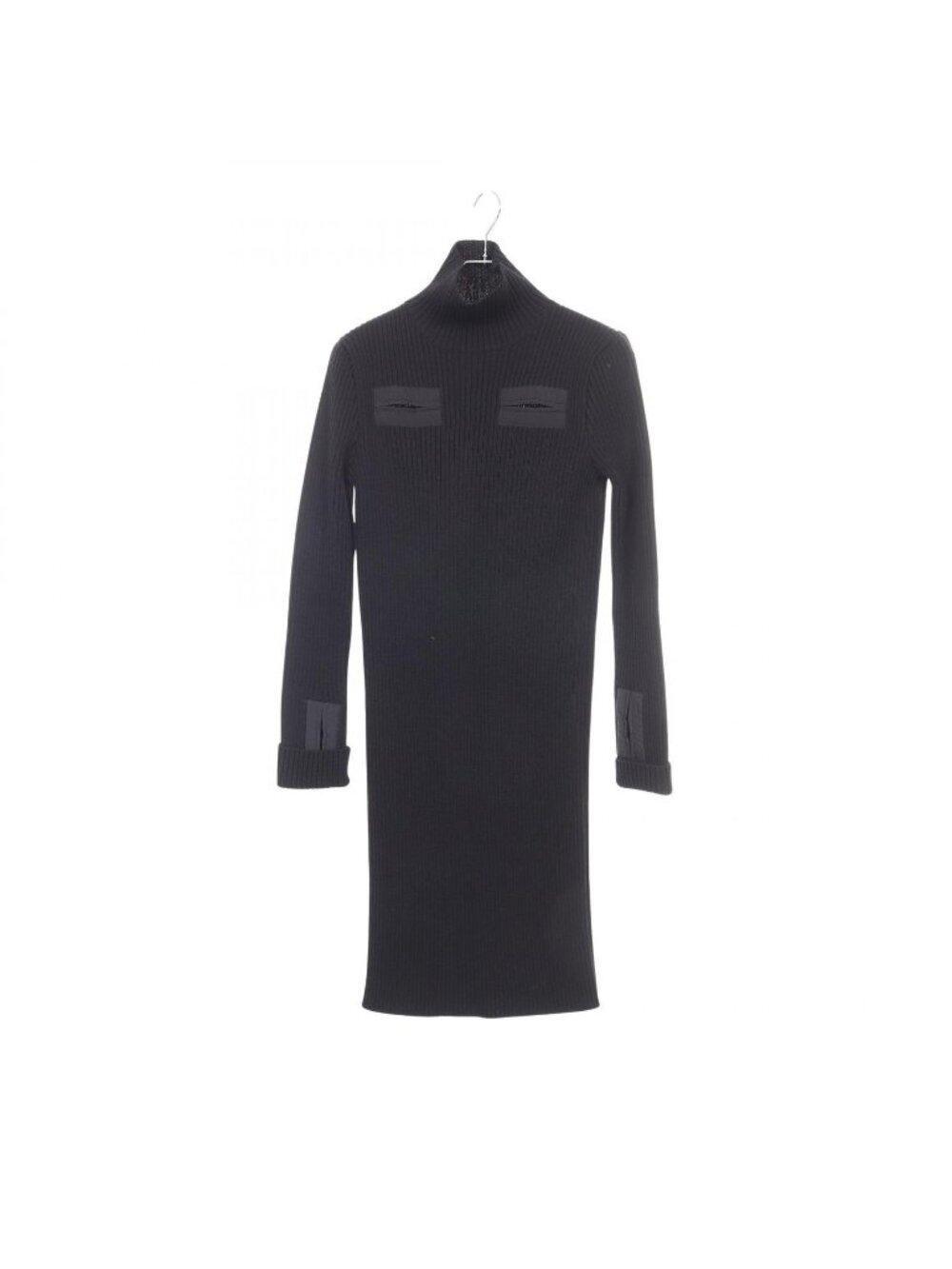 Bottega Veneta Dress Long Sleeve Black Wool Cotton Knit